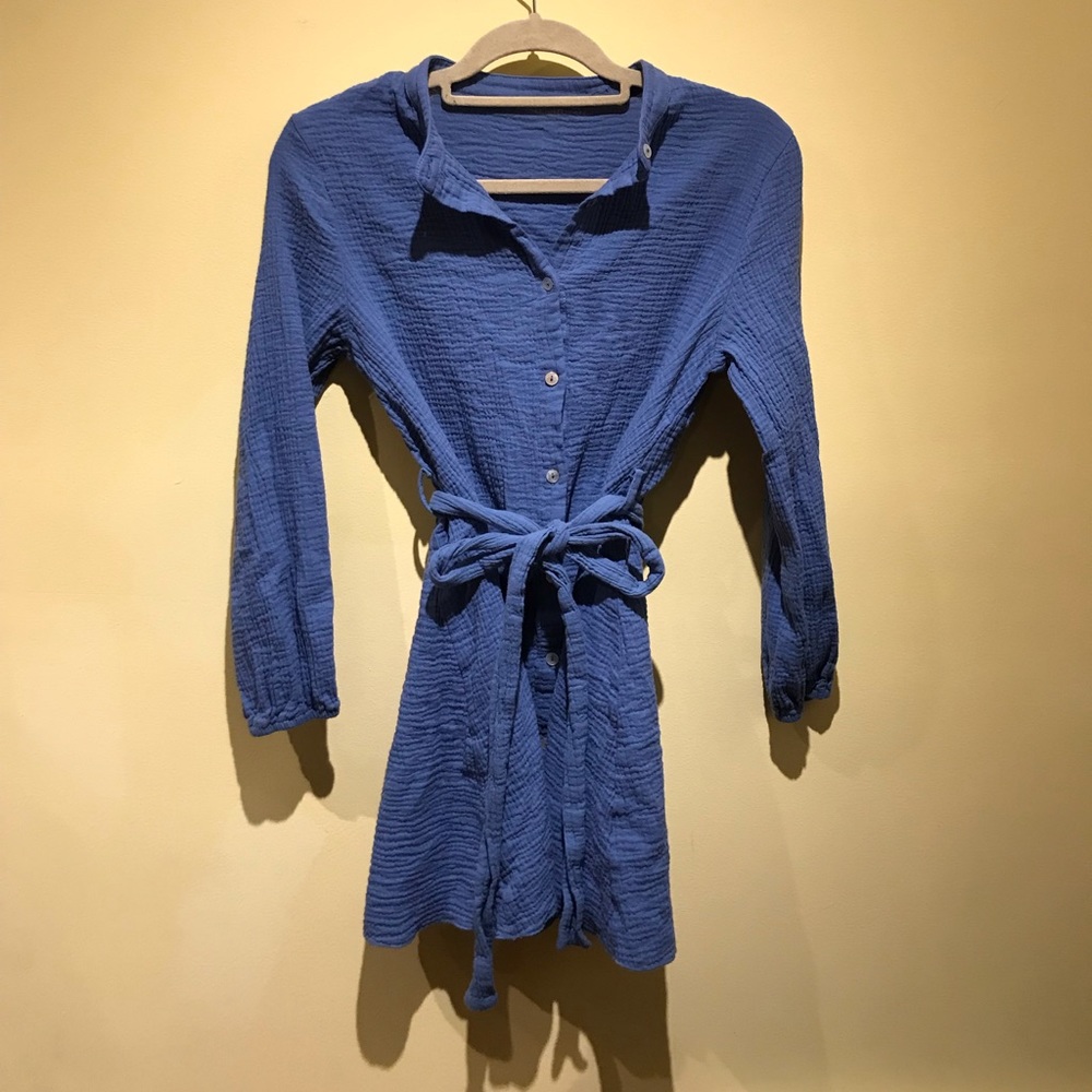 Blue Oversized Mini Dress